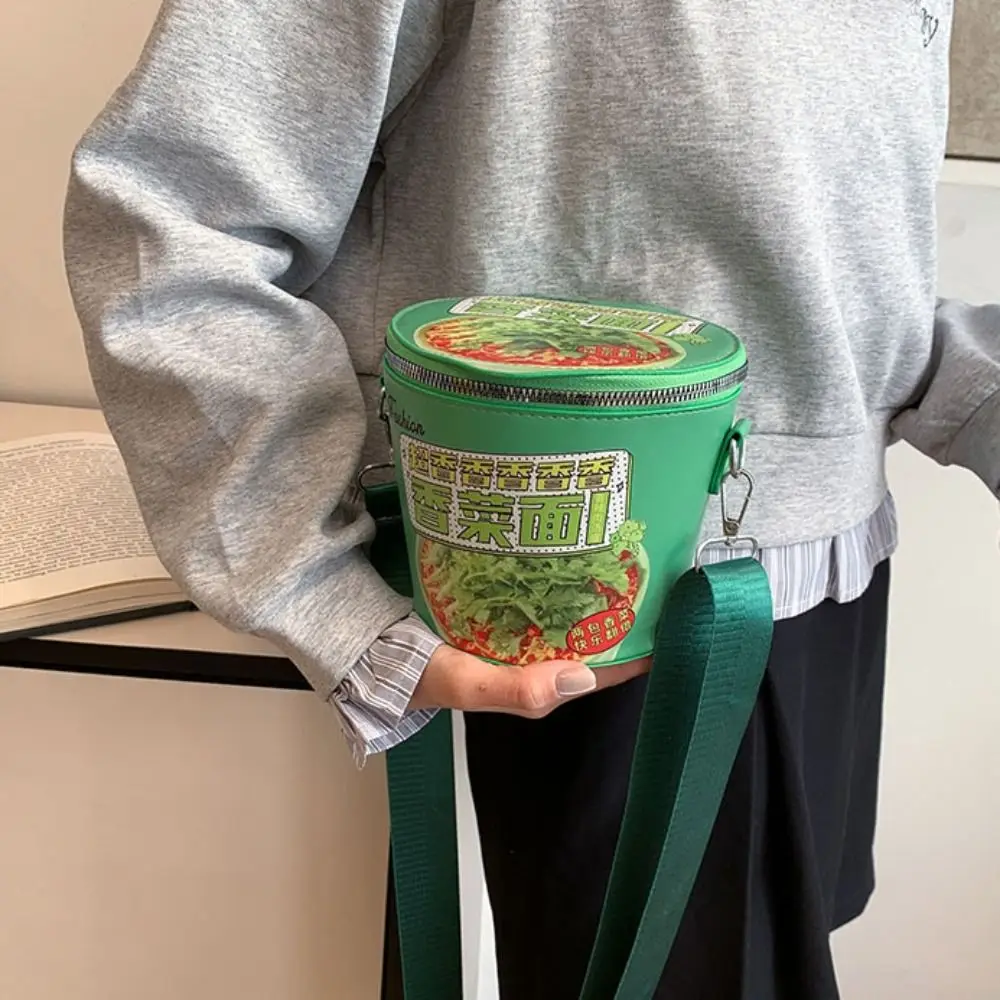 

Shoulder Bag Instant Noodles Crossbody Bags Crossbody Bag Solid Color Reusable Bucket Bag Large Capcity Zipper Shoulder Bag