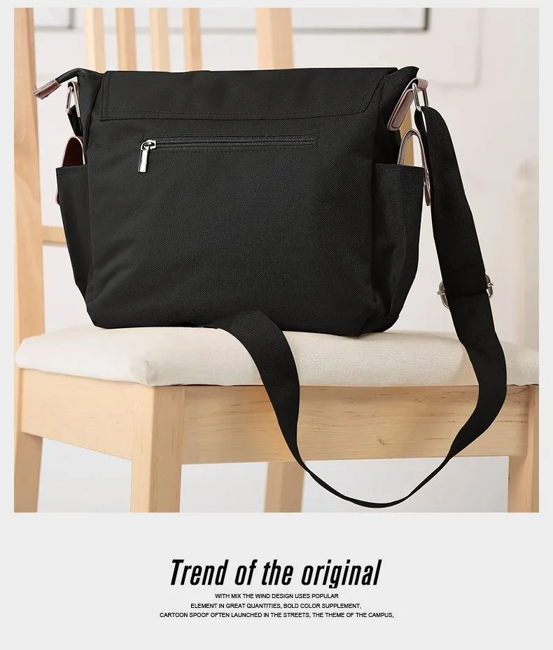 29x24x9cm, preto bege, identidade V, estudantes crianças adolescentes, anime mensageiro bolsa de ombro crossbody para meninas meninos da escola