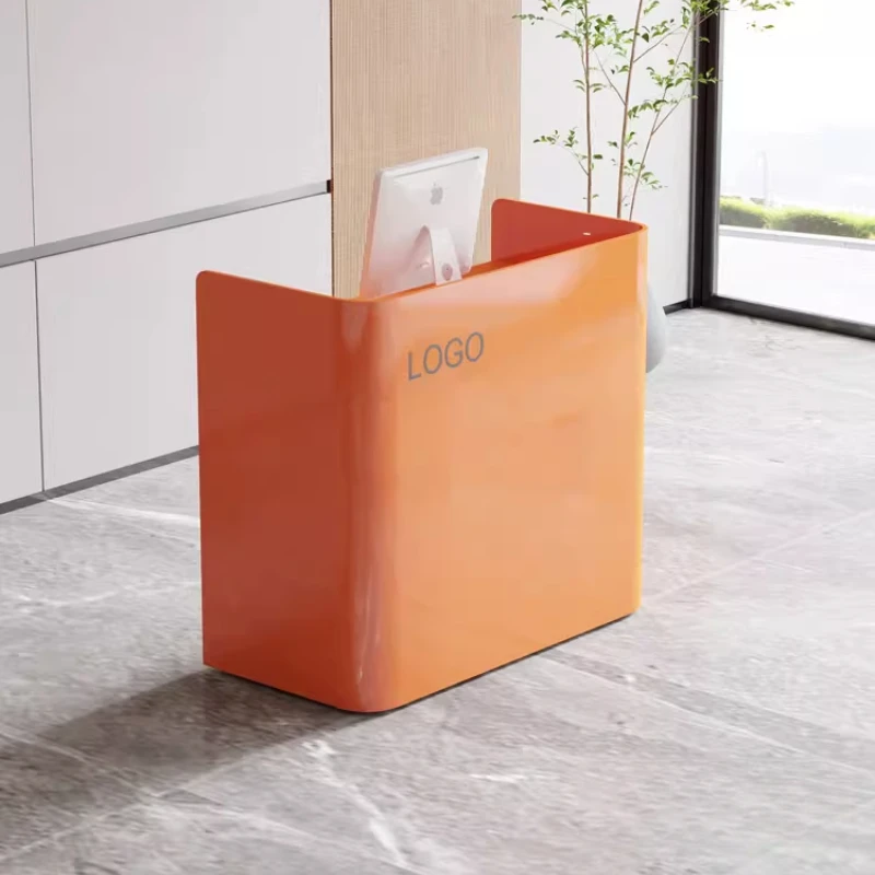 Modern Simple Reception Desk Small Front Shopping Guide Bar Counter Welcome Checkout Store Company Information Ofis Masaları