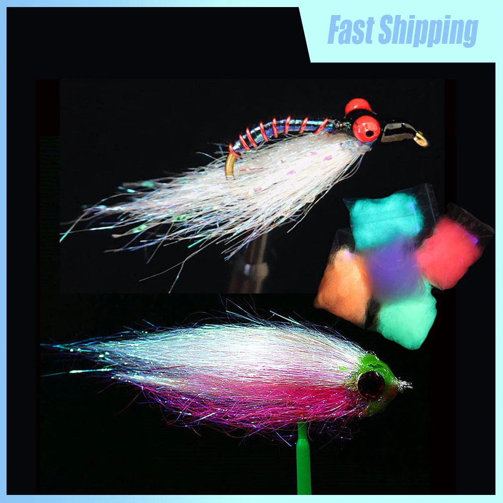 

Fishing Ultraviolet Sparkle Lure Material Fishing Ice Dubbing Fiber Synthetic Hair Fly Tying Bait Fish Tackle Tool Accessories