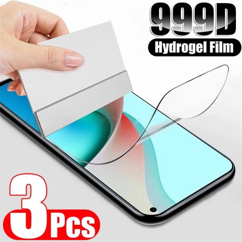 3PCS Full Cover Hydrogel Film For Moto G100 G9 Plus G8 Play Screen Protector On Motorola Moto G20 G30 G40 G50 G60 G10 Power Lite