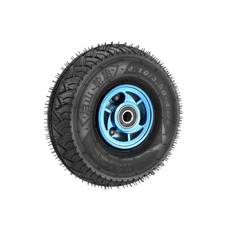 1 Pcs Packing 8 Inch Caster Rubber 2.50-4 Plastic Steel Inflatable Wheel