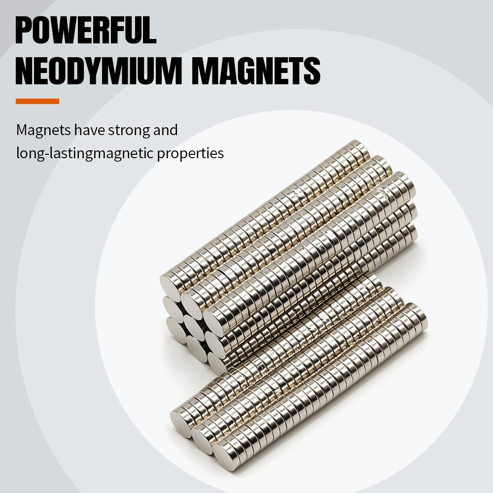 Anti Rust Strong Suction Neodymium Magnet 6x2mm Round Disc DIY Craft Fridge Home Storage Office Use Workshop Holding Metal