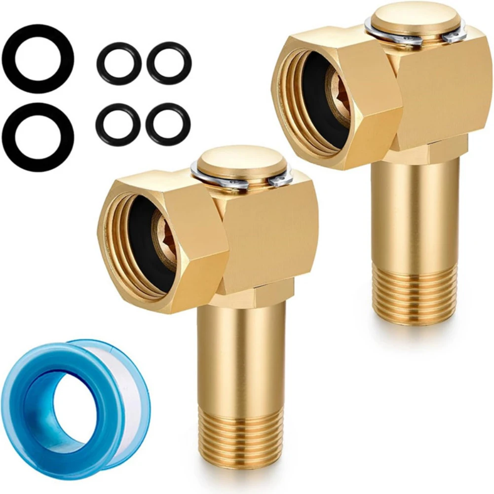Brass Swivel Elbow for Hose Reels Supporting 3/4 inch GHT Inlet and 1/2 inch NPT Outlet for Standard Irrigation Hardware