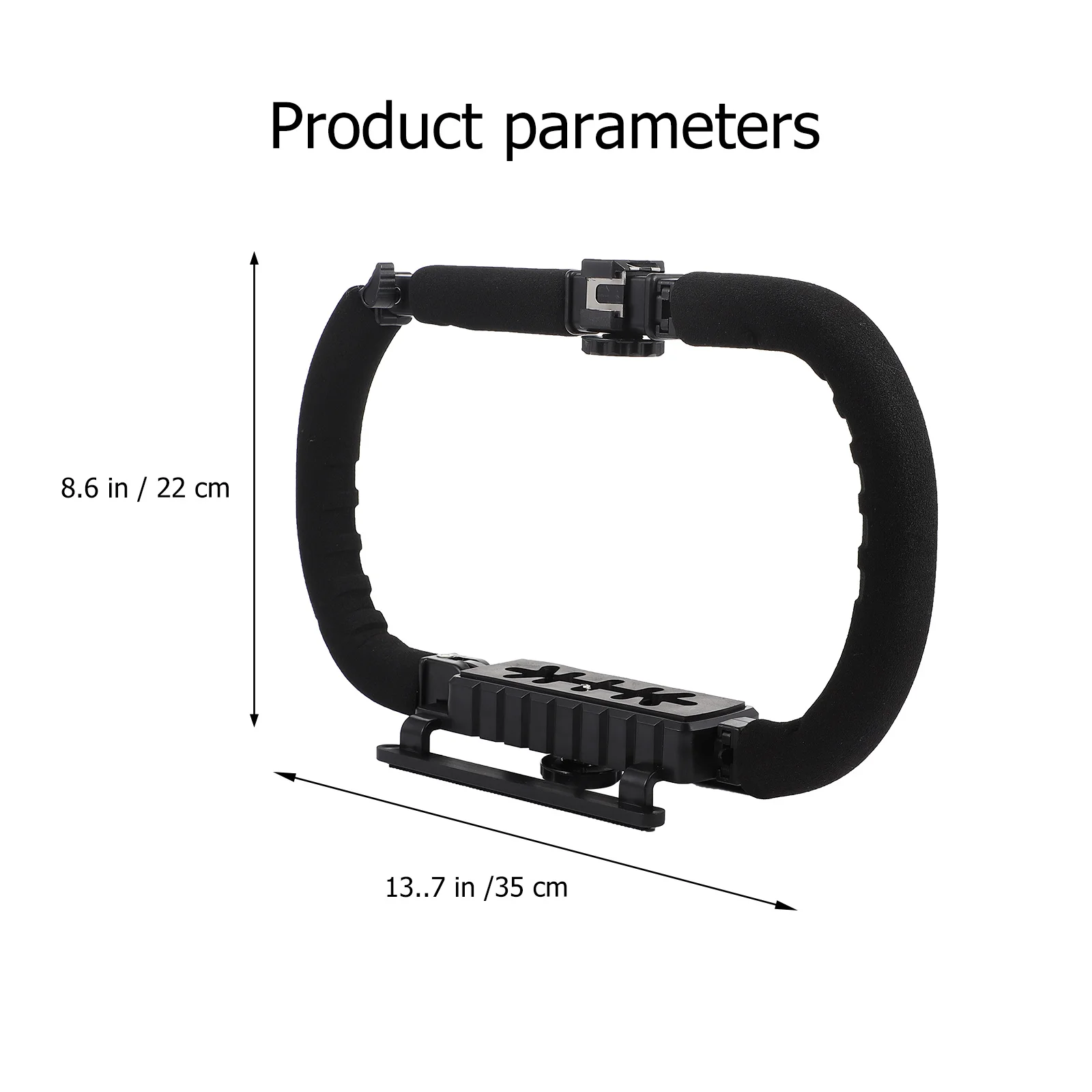 

Professional Camera Phone Video Rig Stabilizer Foldable Handheld Phone Video Stabilizer Grip Universal Screw Hole Anti-Slip