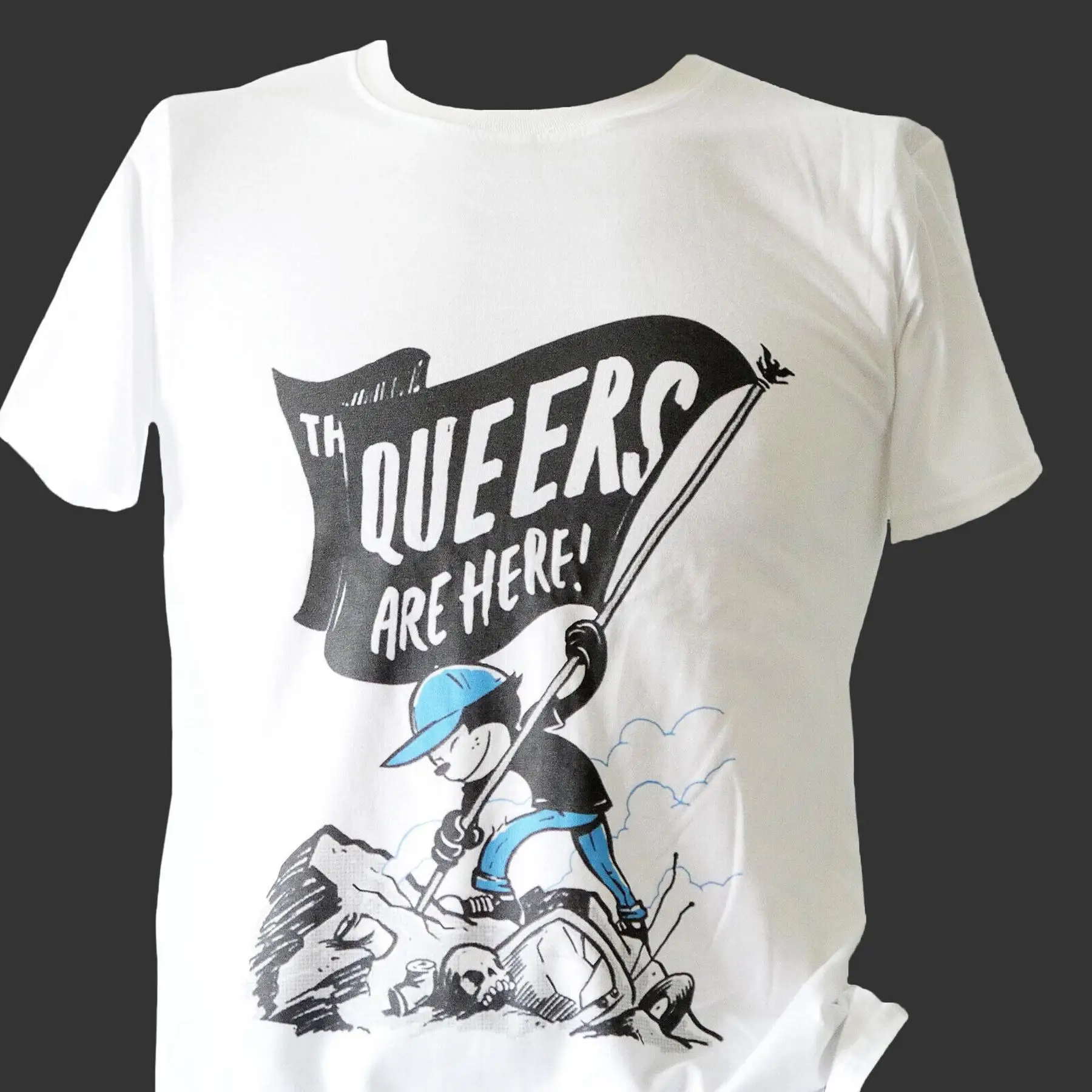 تي شيرت THE QUEERS PUNK ROCK للجنسين S-3XL