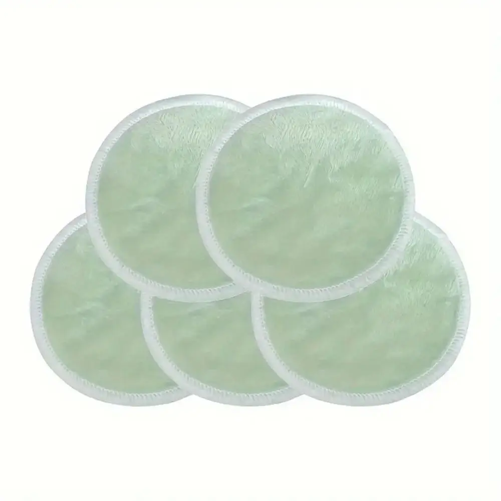 10Pcs Soft Fiber Cleaning Pad Reusable Round Makeup Removal Pad Effective Cleansing Gentle Washable Puff For All Skin Types