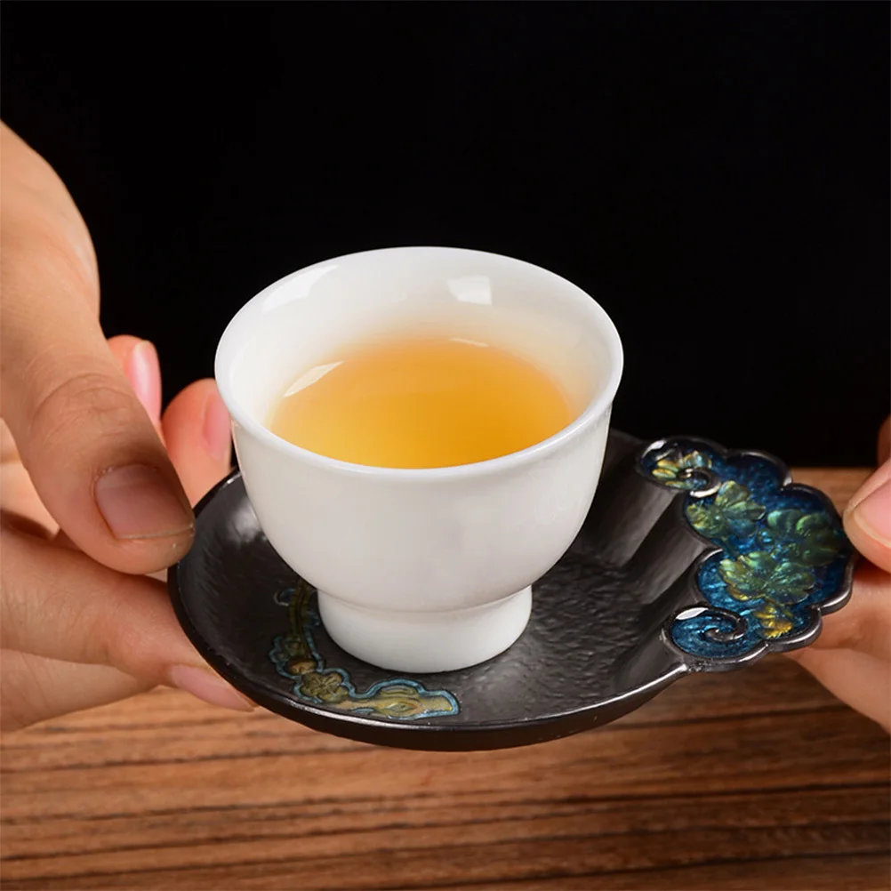 

Tea Cup Coaster Metal Drink Coasters Heat-Resistant Zinc Alloy Tabletop Protection For Home Office Decorative Coasters Set