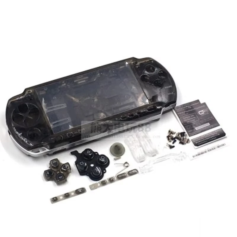 Прозрачный кристаллический корпус консоли для PSP3000 PSP 3000, сменный полный корпус игровой консоли с комплектом кнопок, корпус