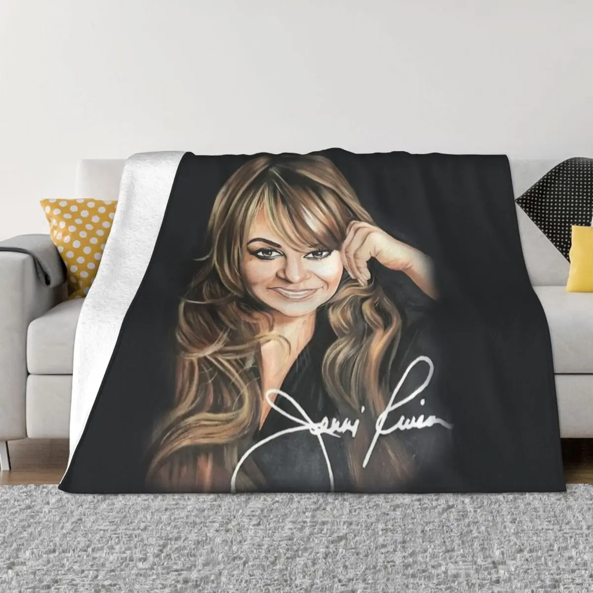 

Jenni Rivera Latin Singer Plaid Blankets Sofa Cover Velvet Print Warm Throw Blankets for Sofa Travel Bedding Throws