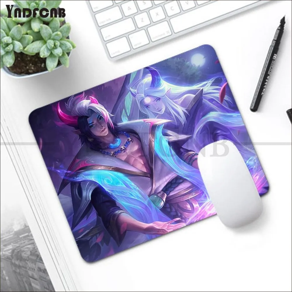 Imagem -02 - Borracha Gaming Mouse Pad para Gamer Durável Desktop Mousepad Lol Aphelios Tamanho Novo