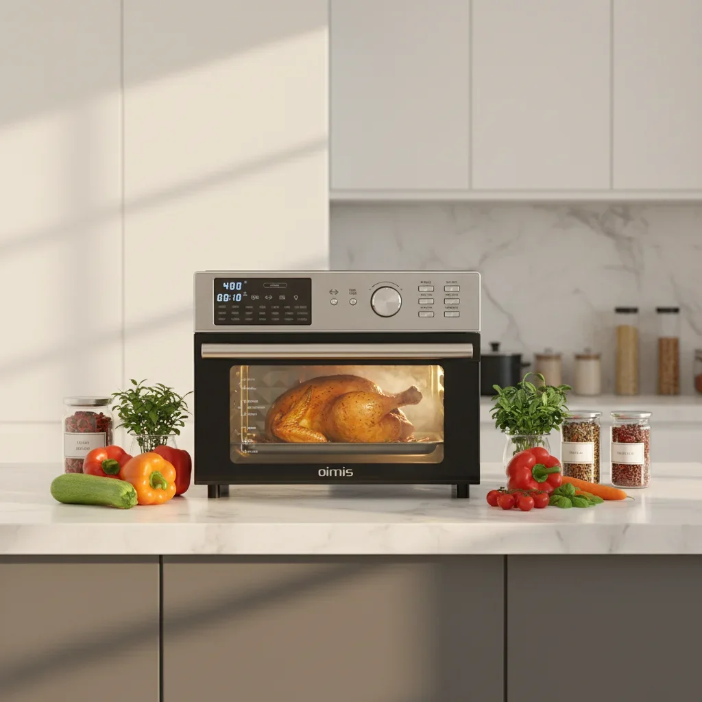 &For Infrared Heating Air Fryer Toaster Oven 30L Extra Large Countertop 10-in-1 Combo 6-Slice Toast Enamel Baking Pan Easy