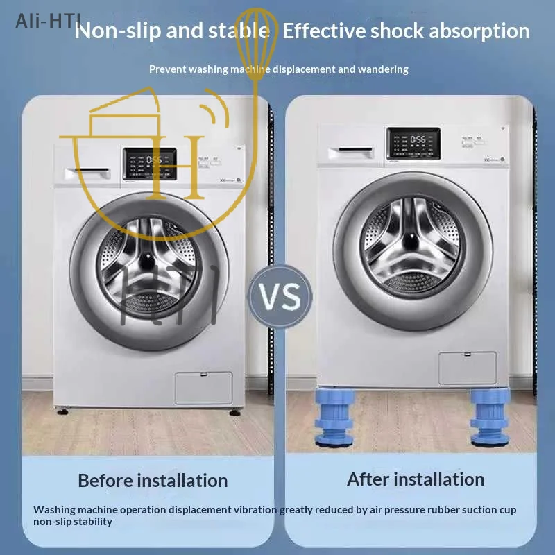 Anti-Slip 4Pcs Washing Machine Feet Adjustable Anti-Vibration Suited For Home Appliances