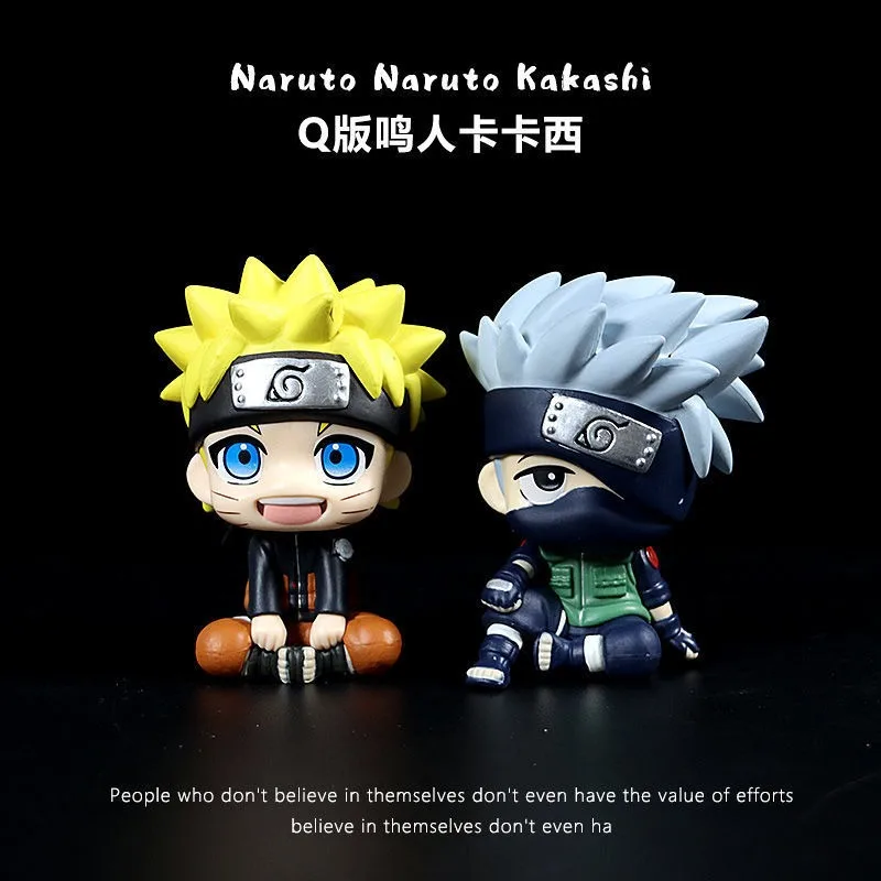 

Naruto series Uchiha Sasuke Itachi Naruto Kakashi Q version doll hand model ornaments