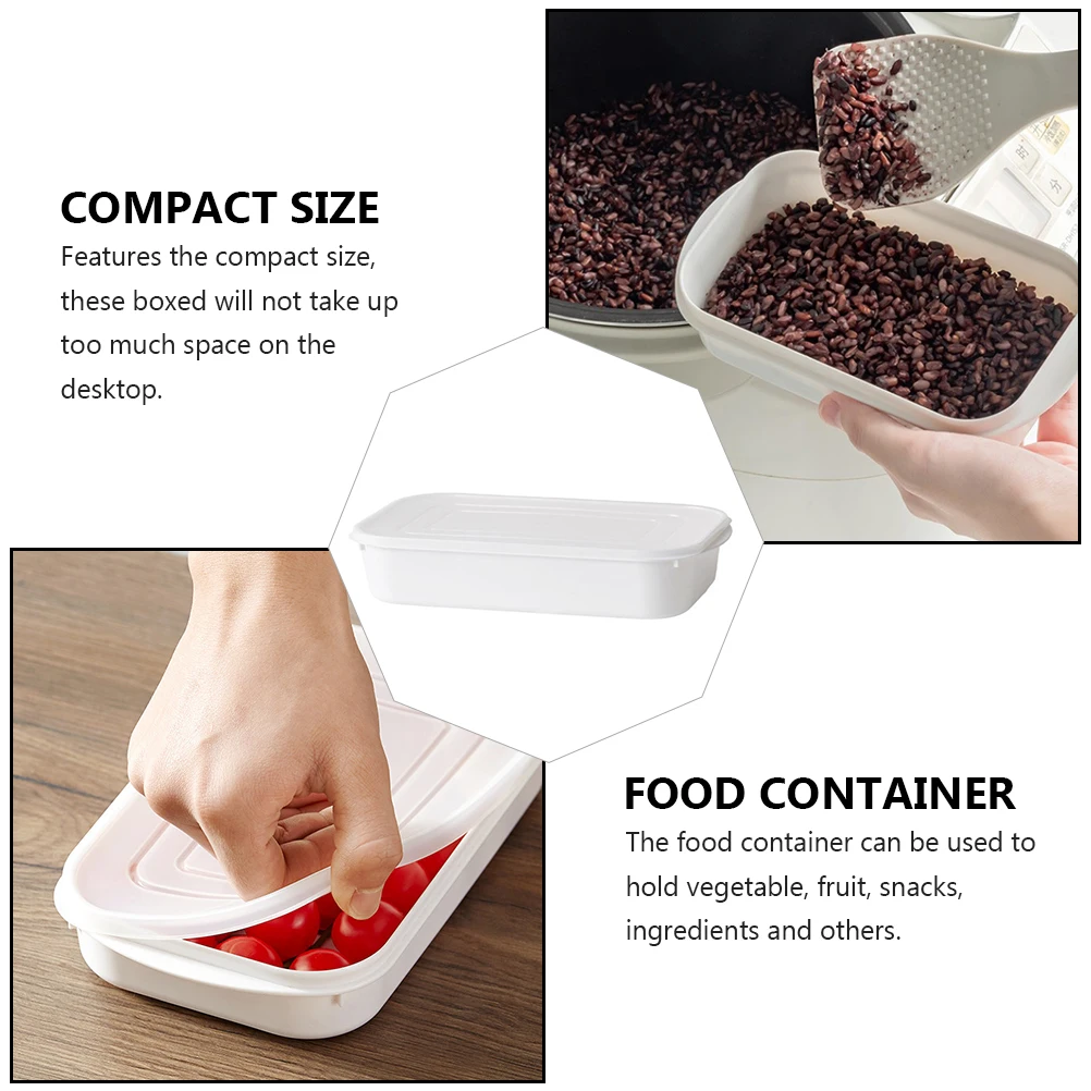 

4pcs Food Storage Boxes Kitchen Sealing Containers Fresh Keeping Fruit Vegetable Snacks Container Heat