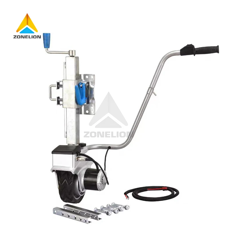350W 12V Manual Electric Utility Trailer Mover with Jockey Wheel Hydraulic Tools for Vehicles up to 5000Lbs