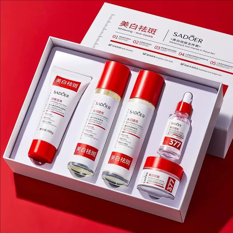 Whitening Anti Freckle Skin Care Set Face Toner Serum Cream Brighten Dark Spot Corrector Removal Fade Blemish Melasma Set