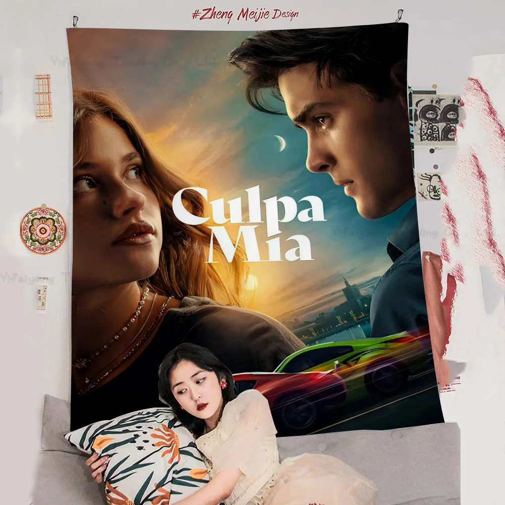 

My Fault Culpa Mia 2023 Movie Printed Large Wall Tapestry Indian Buddha Wall Decoration Witchcraft Bohemian Hippie Decor Blanket