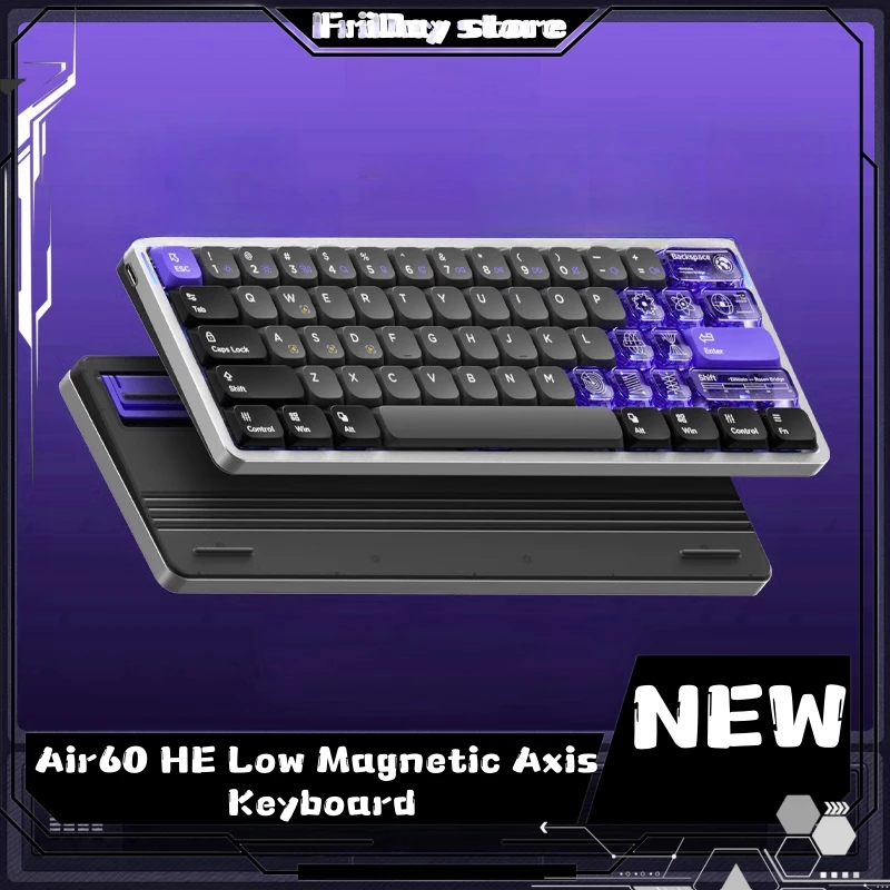 Air60 He Low Magnetic Axis Keyboard For Wired Esports Fearless Contract Tile Magnetic Jade Mini Axis Single Mode 61 Keys Keyboar