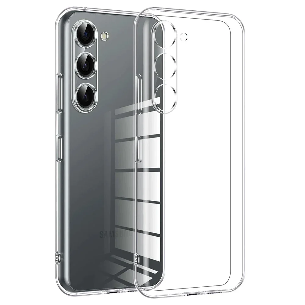 Transparente Silikon-Softcover für Samsung Galaxy S26 S25 Ultra S24 S23 S21 FE S22 Ultra Plus Hülle für Samsung A14 A34 A54