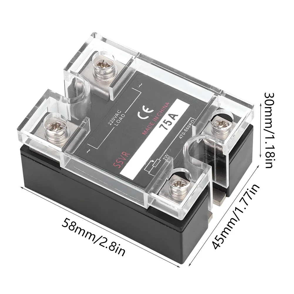 Solid State Voltage Regulator Single Phase SSVR 470-560KΩ Load 220VAC 75A Voltage Regulator Electrical Supplies