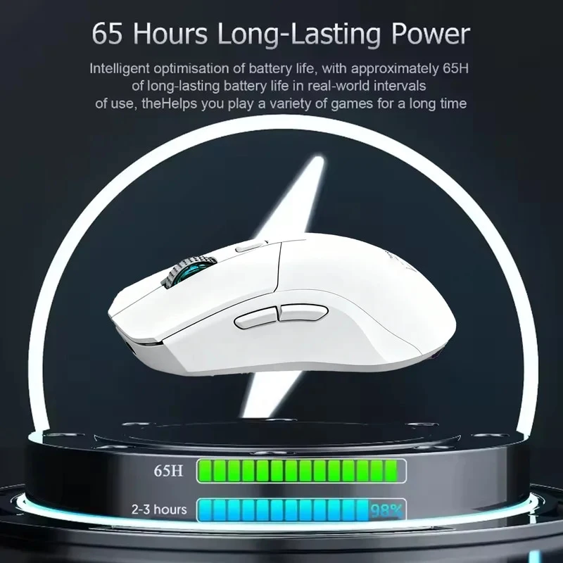 NEW RGB Backlit Wireless Gaming Mouse with Charging Base Triple Mode 1K Optical Ergonomic Mouse For Esports 2026