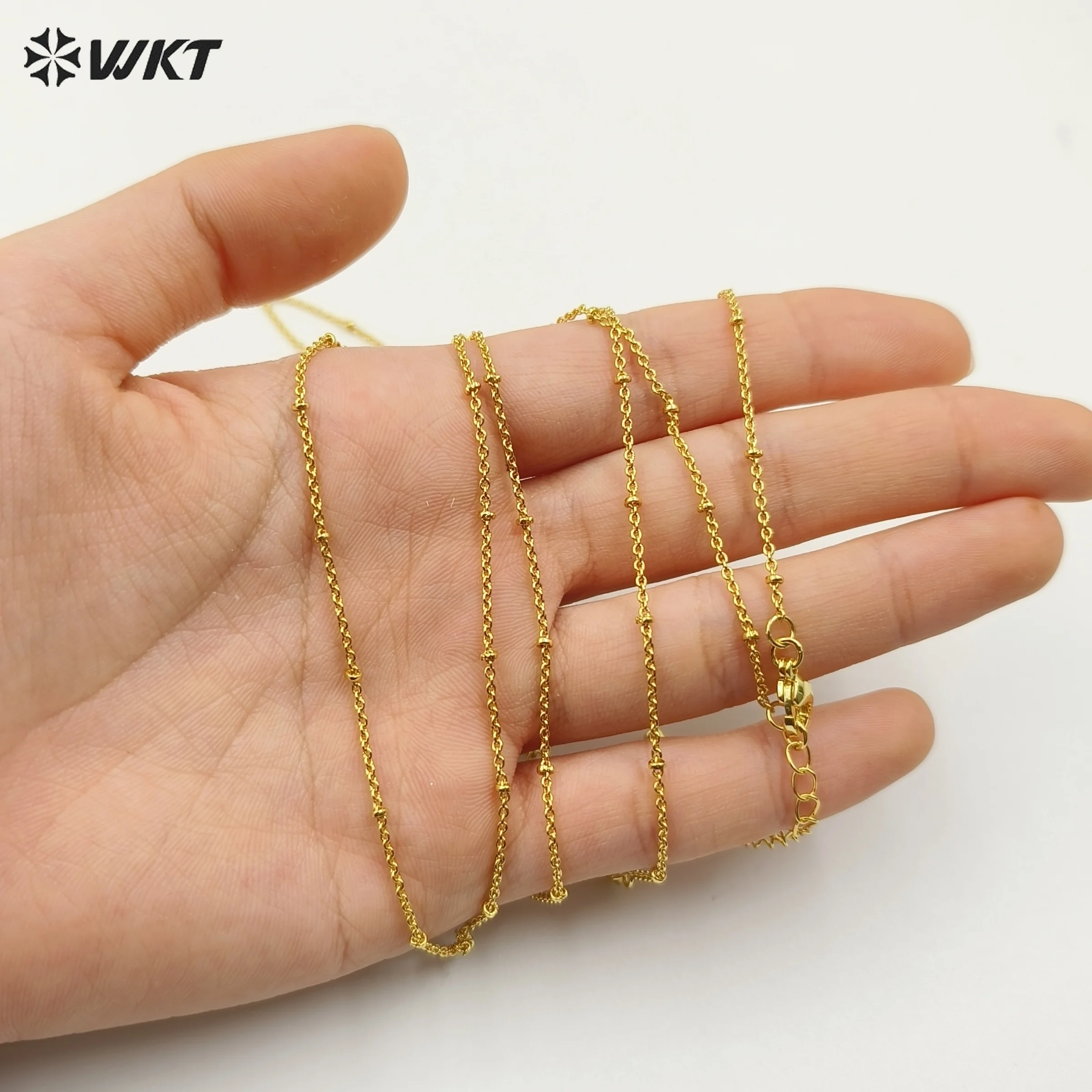 

WT-BFN026 WKT best lovely Style Chain Necklace Men Women Gold Color Long jewelry For party Gift Collar Choker