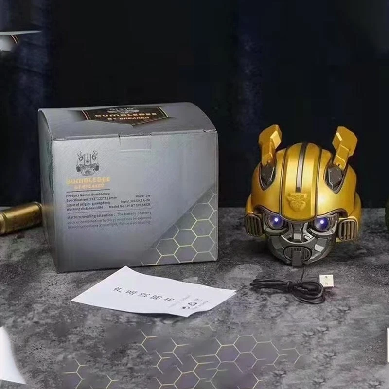 Hottoy Bumblebee Iron Man Thanos Joint Drahtloser Bluetooth-Lautsprecher Anime Cartoon Subwoofer Auto Zuhause Musikassistent Geburtstagsgeschenk