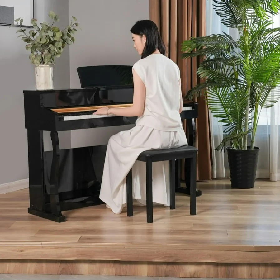 88-Key Weighted Digital Piano, Sliding Cover, Multi-Function Home Use Wooden Electric Piano, Full Size Keyboard