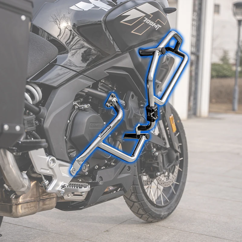 

GSADV Upper Lower Protection Bars for CFMOTO 700MT - Stainless Steel Motorcycle Bumper Compatible with Original Parts
