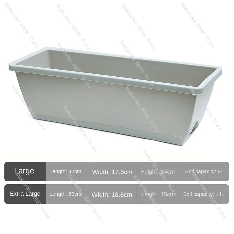 

Balcony Planting Basin Household Special Vegetable Planting Rectangular Flower Pot Household Plastic