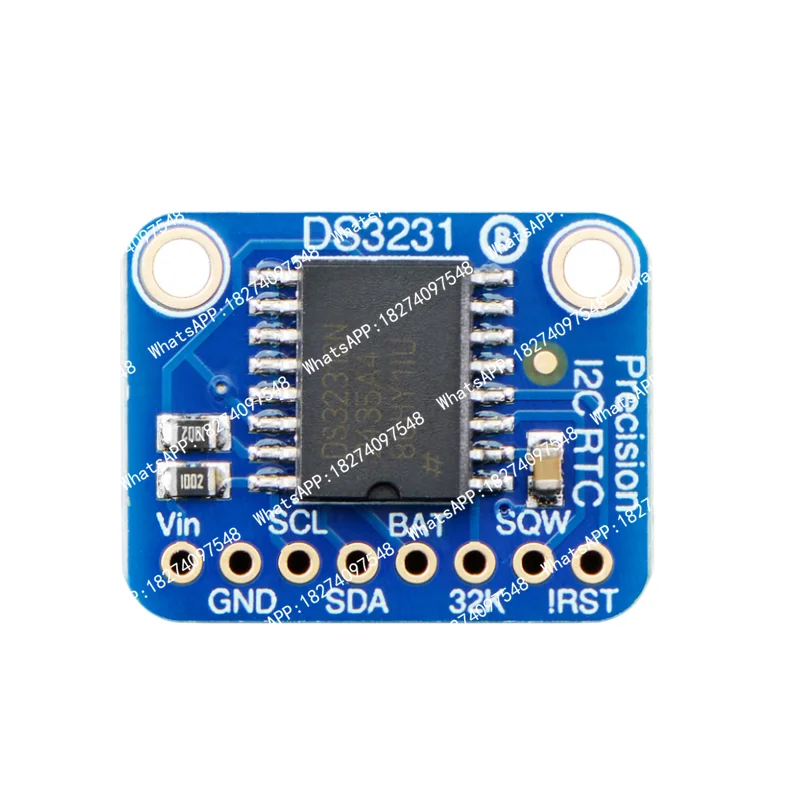 DS3231 Temperature Compensated RTC Breakout Module, Precision I2C Real-Time Clock Calendar with 32kHz Square Wave Output