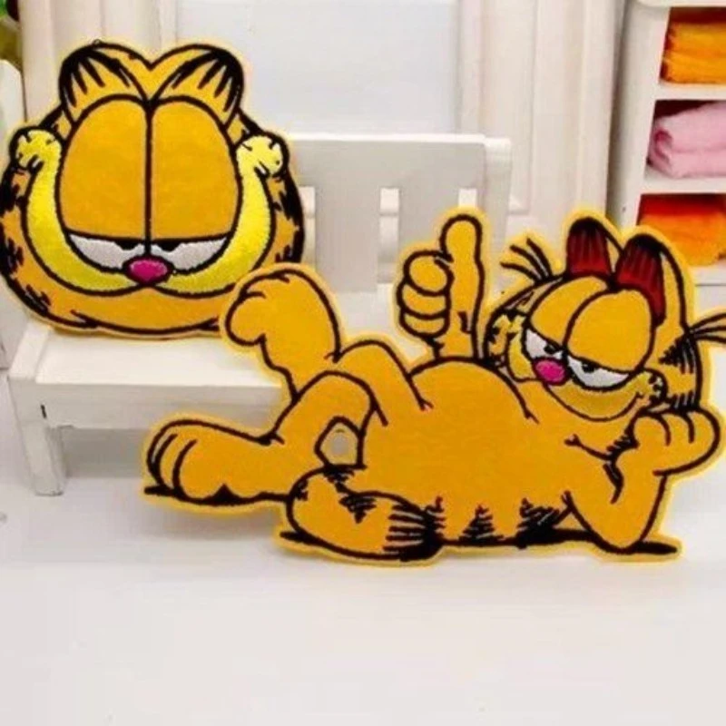 Garfield Embroidered Cloth Stickers Creative High-value Anime Cartoon Printed Men's and Women's Clothes Schoolbag Diy Hole Patch view 2