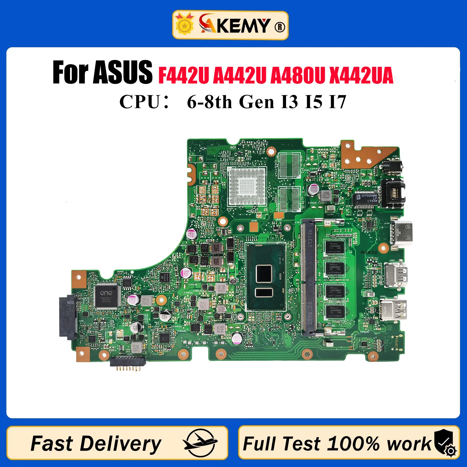 

X442UA Материнская плата для ноутбука ASUS X442U F442U A442U A480U X442UQ X442UF X442UAR X442UNR X442UR X442URR Материнская плата I3 I5 I7 CPU