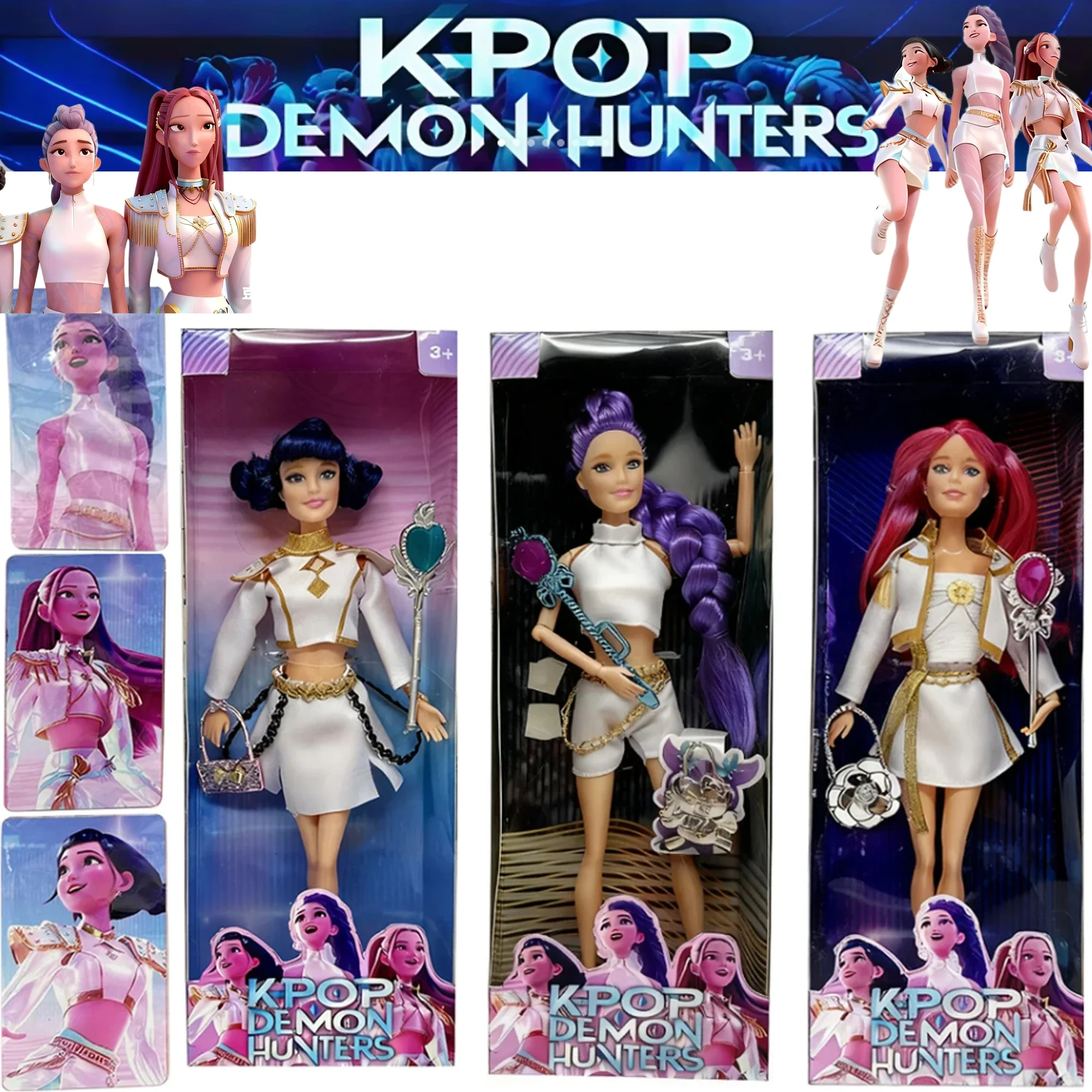 

ГОРЯЧИЙ Kpop Охотники на демонов, экшн-фигурки, игрушки Руми Мира Зои, тема киски, песня красочных огней для коллекционеров Kpop, рождественский подарок