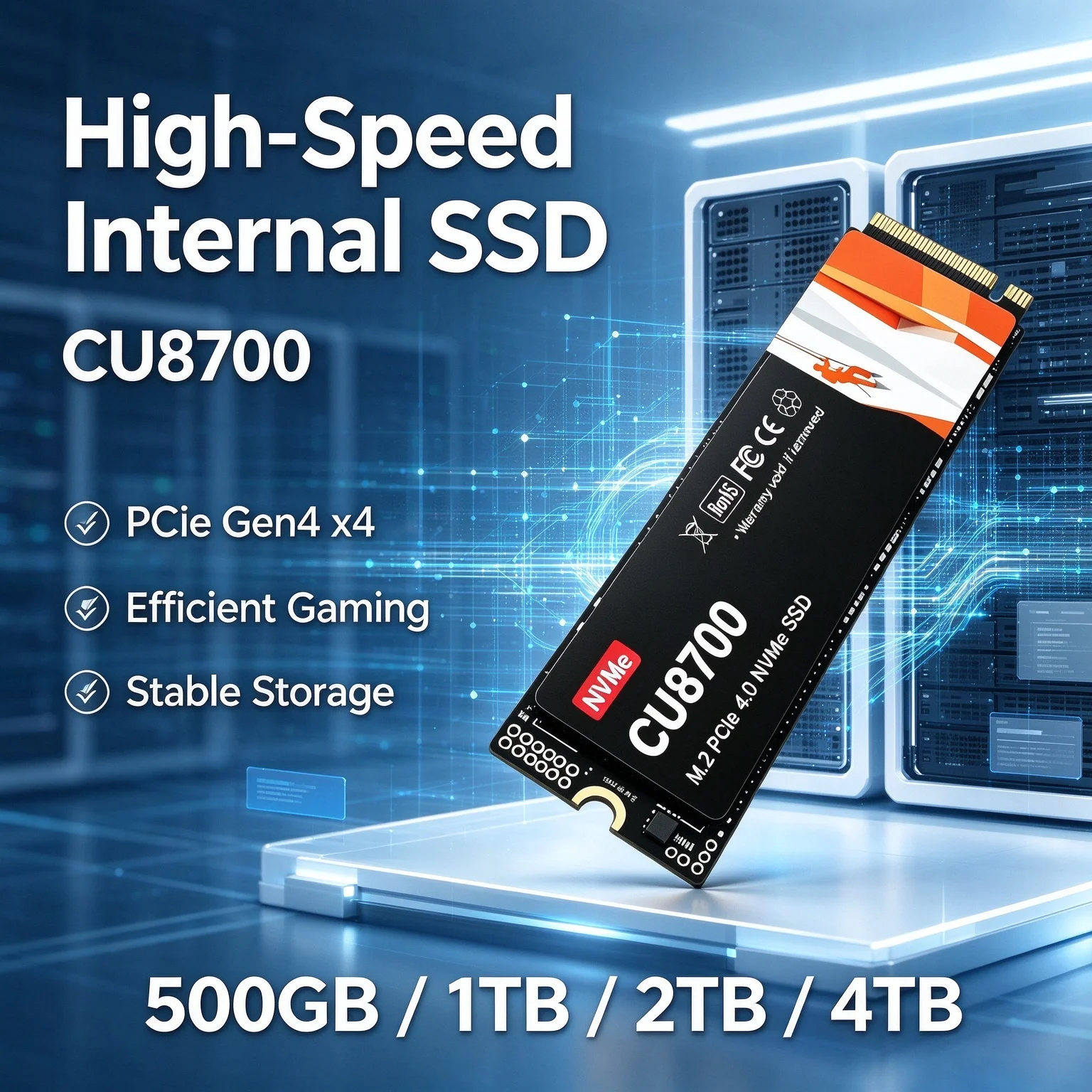 Gaming PC Laptop Desktop CU8700 M.2 NVMe SSD 500GB 4TB 1TB 2TB Inside Solid State Disk Quick Transfer Storage Prime Boost