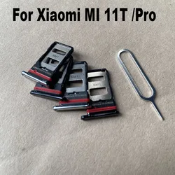 New For Xiaomi MI 11T Pro MI11T Sim Card Tray Slot Holder Socket Adapter Connector Repair Parts Replacement