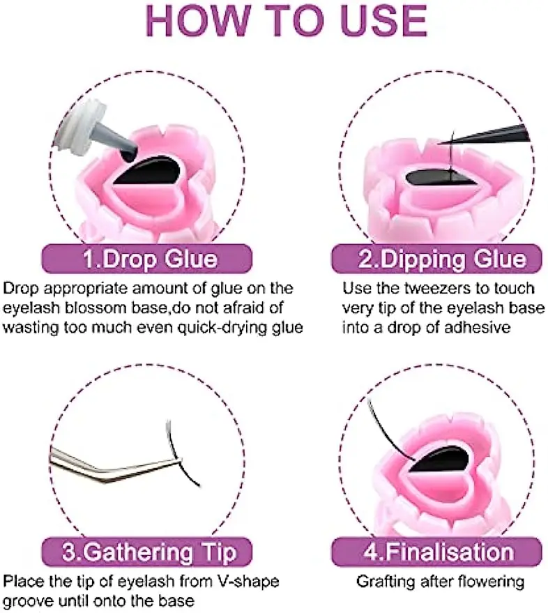 500 個卸売使い捨てまつげ接着剤ファンカップリングホルダーコンテナタトゥー顔料まつげエクステンションツールまつげ用品