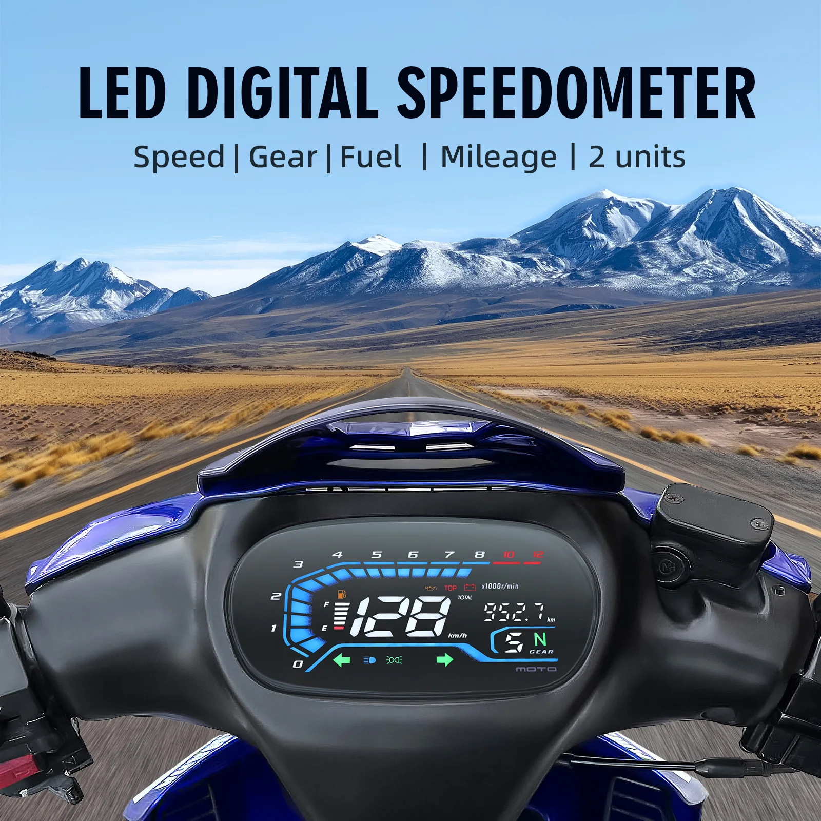 Y125ZR Motorcycle Meters Electronic LCD Instruments Digital Tachometer Speedometer for Yamaha Y125ZR Y125Z Modified Accessories