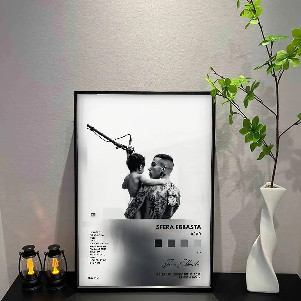 Póster de S-Sfera E-Ebbasta, álbum de música, lienzo impreso, arte de pared, decoración de habitación, arte de pared impreso, decoración del hogar, habitación de 50x70