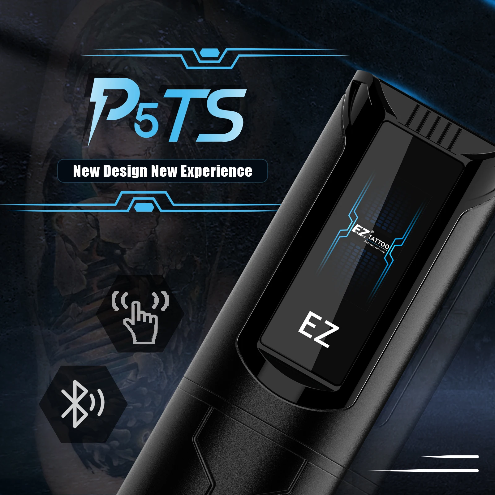 EZ Wireless Battery Tattoo Machine Pen EZ P5 Touch Screen Bluetooth Battery Capacity 1800mAh External Rotor Brushless Motor