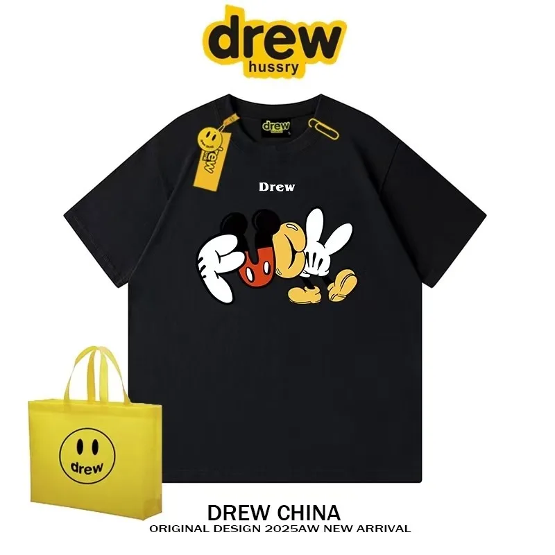 

American Vintage Streetwear Mickey Fun Print Tees - Men's Women's Loose Couple Short Sleeves Instagram Trendy Topss