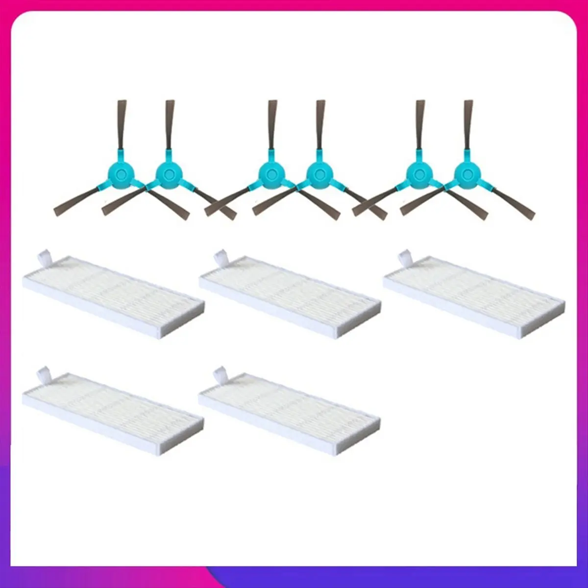 

Запасные части для робота-пылесоса 1290 1390 1590: основная щетка, HEPA-фильтр, тряпка для мытья полов