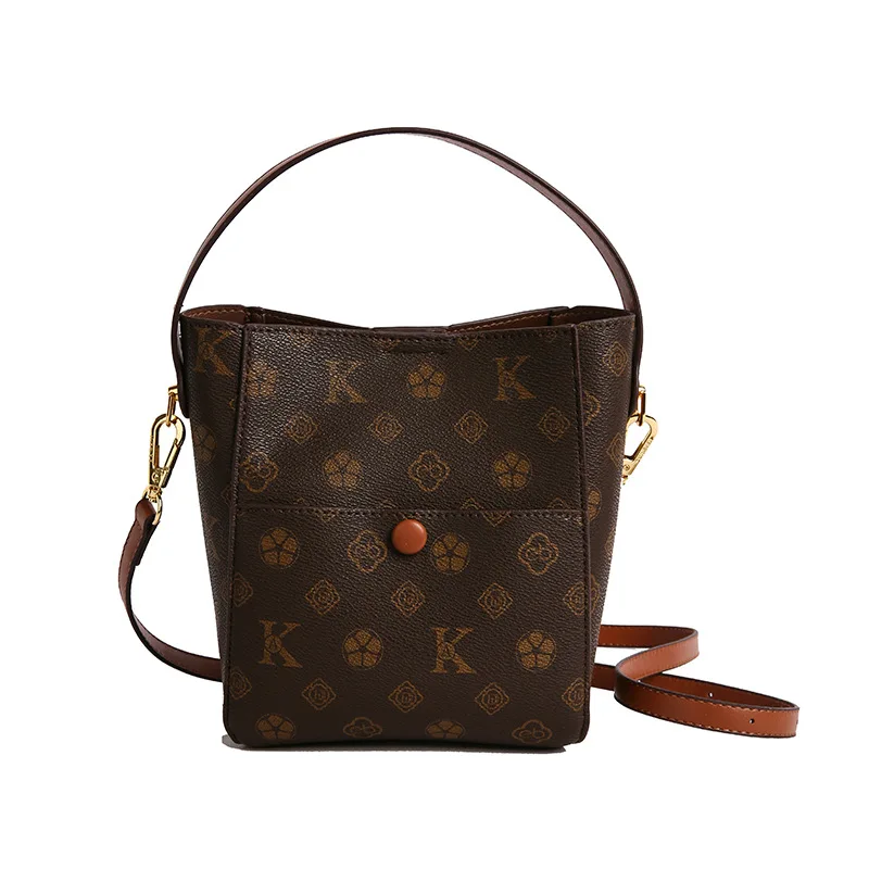 

2025 Monogram Bucket Bag, Vintage Underarm Purse for Women, Printed Crossbody Tote, Fashion Day-to-Night Bag, Luxe Commuter Bag​