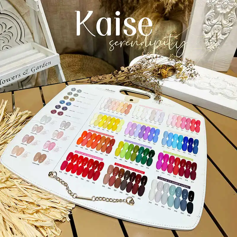 Kaise-プロのネイルアート用の無地のUVジェルセット,無毒,卸売り,特別オファー,98色,新しいファッション,2024