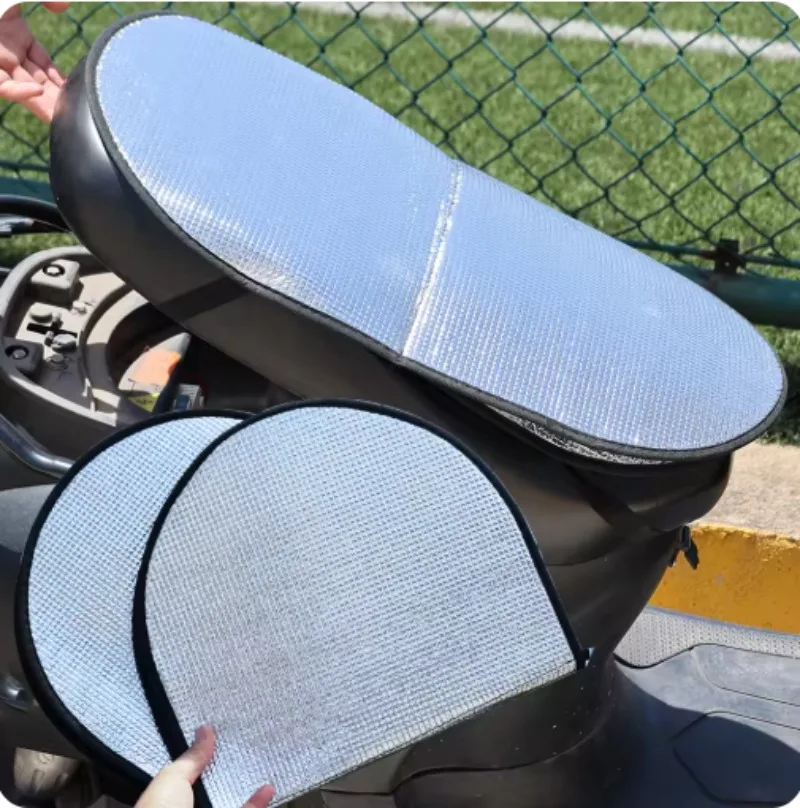 

Летний крутой мотоциклетный водонепроницаемый солнцезащитный крем, складной разделительный чехол для влажной и сухой подушки, чехлы на сиденья скутера, нескользящий чехол