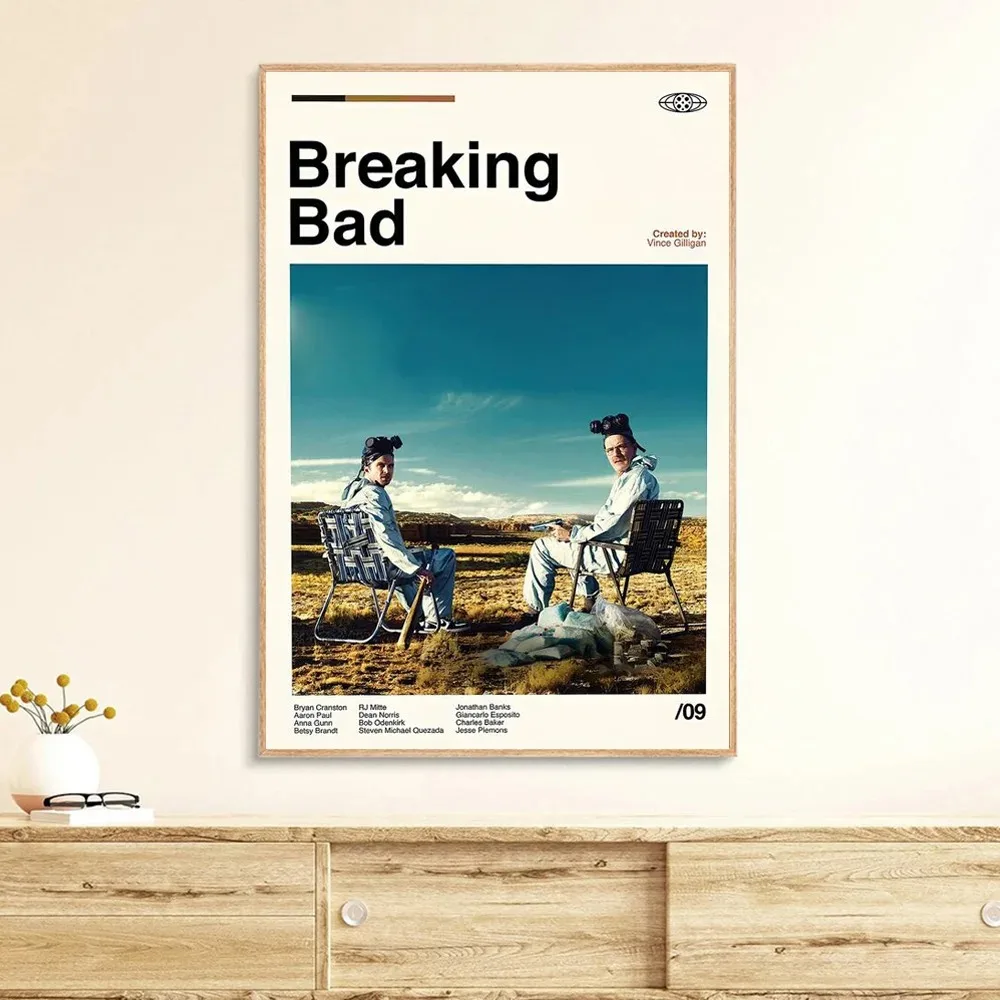 Pop TV Play Breaking Bad Canvas Art Posters Vintage Wall Decor Walter White Film Stills Prints Painting For Living Room Mural