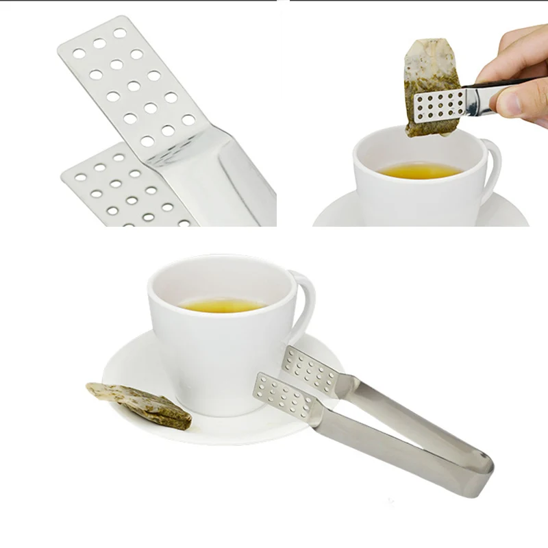 

Stainless Steel Tea Bag Clip Resistant Teabag Quality Food Set Clip Stainless Steel Tea Bag Tong Squeezer