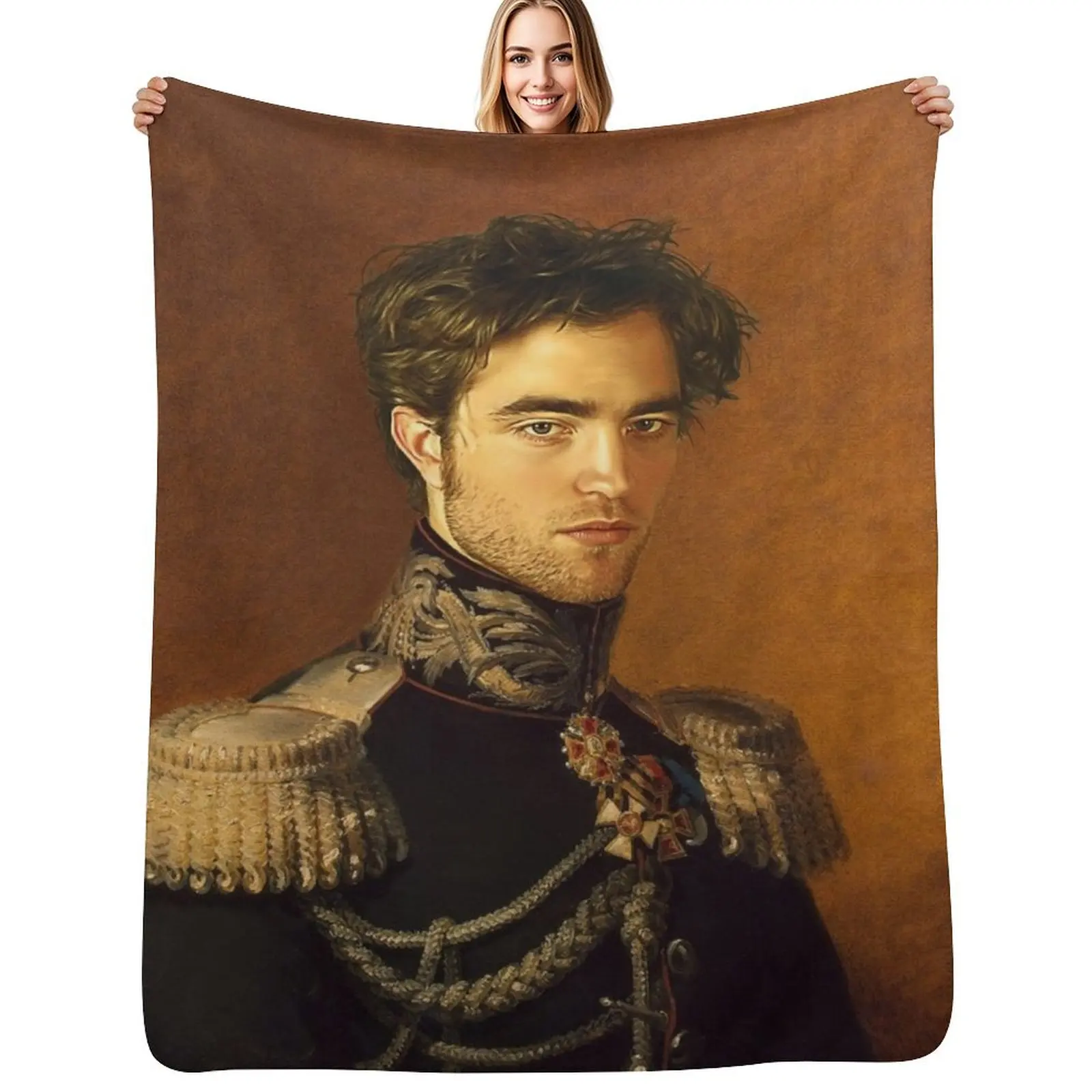 

Robert Pattinson - replaceface Throw Blanket Retros Warm Sofa Quilt Picnic Blanket
