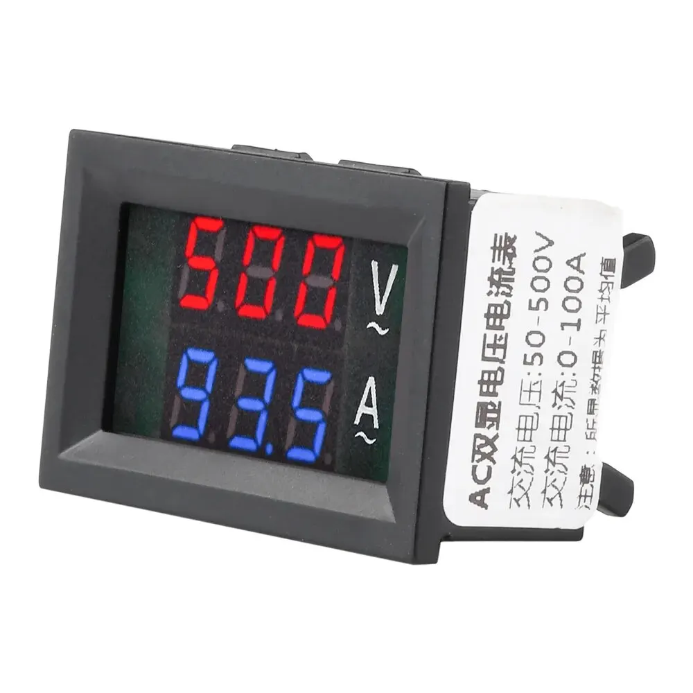 AC 220V 10A 50A 100A Dual Display Voltage Current Meter Detector Tester LED Voltmeter Ammeter Tester Detector With Transformer